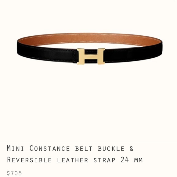 Hermes reversible black and brown belt with gold hardware.